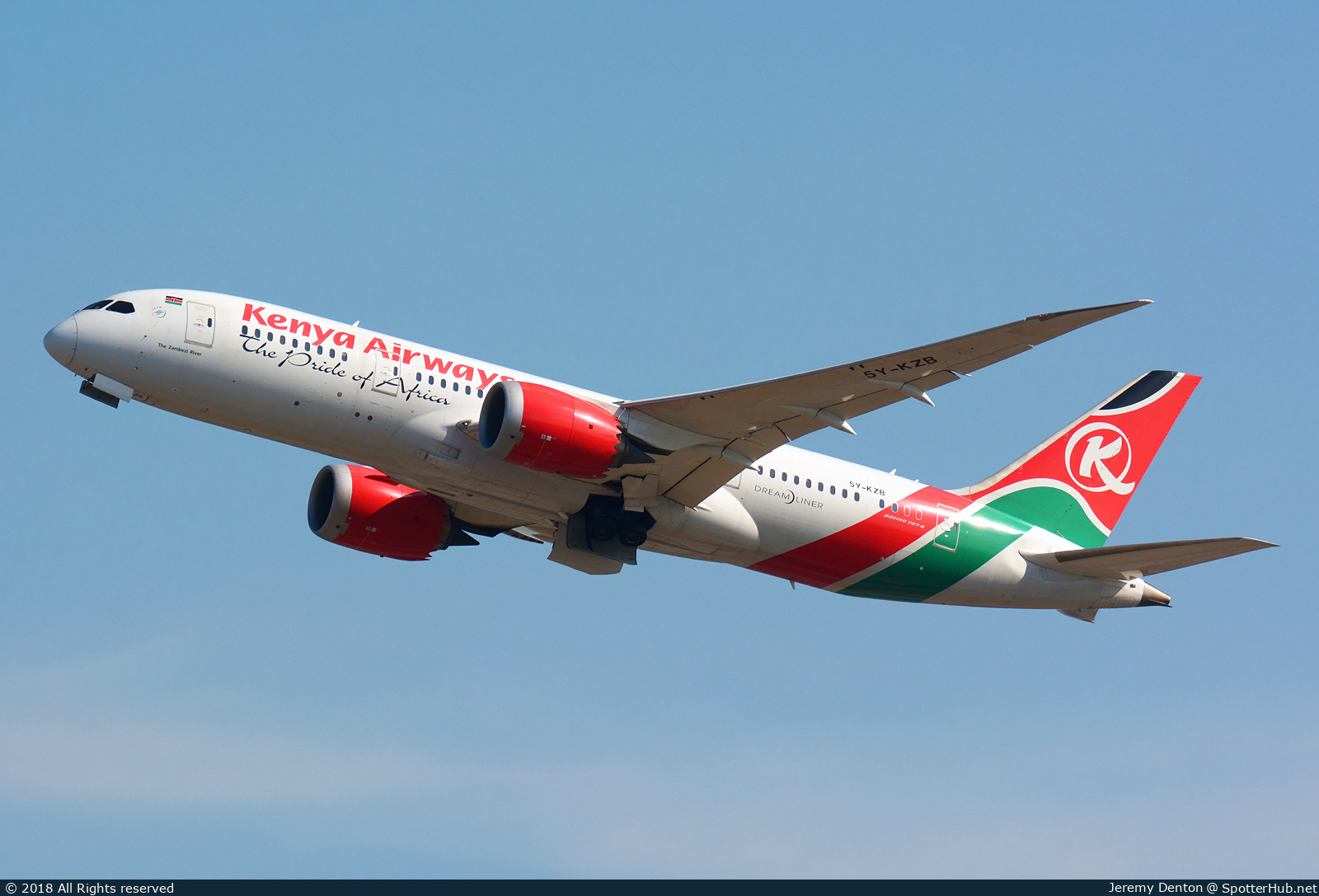 Photo of 5Y-KZB - Boeing 787-8 Dreamliner operated by Kenya Airways