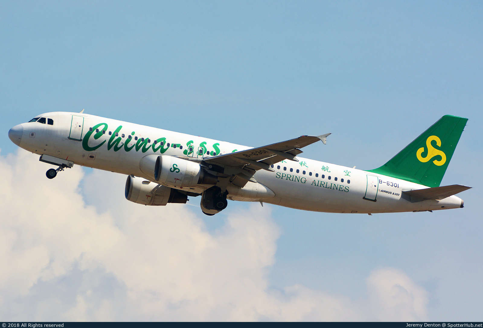 Photo of B-6301 - Airbus A320-214 operated by Spring Airlines