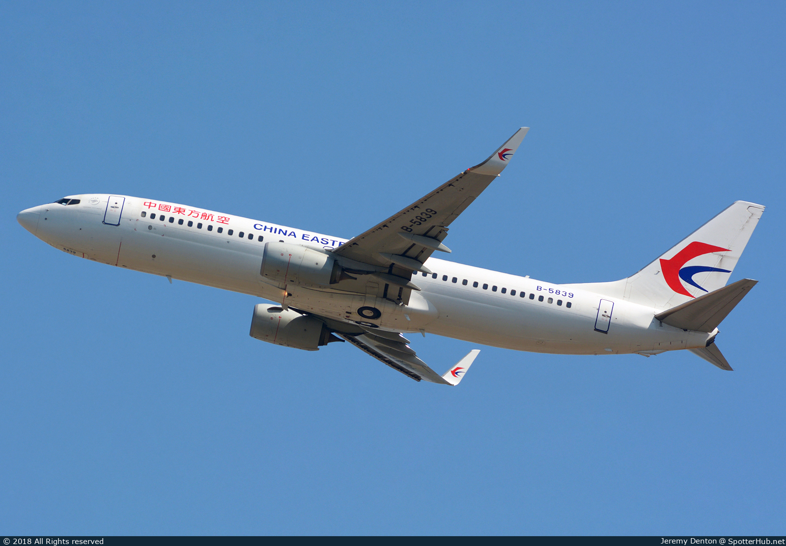 Photo of B-5839 - Boeing 737-89P operated by China Eastern Airlines
