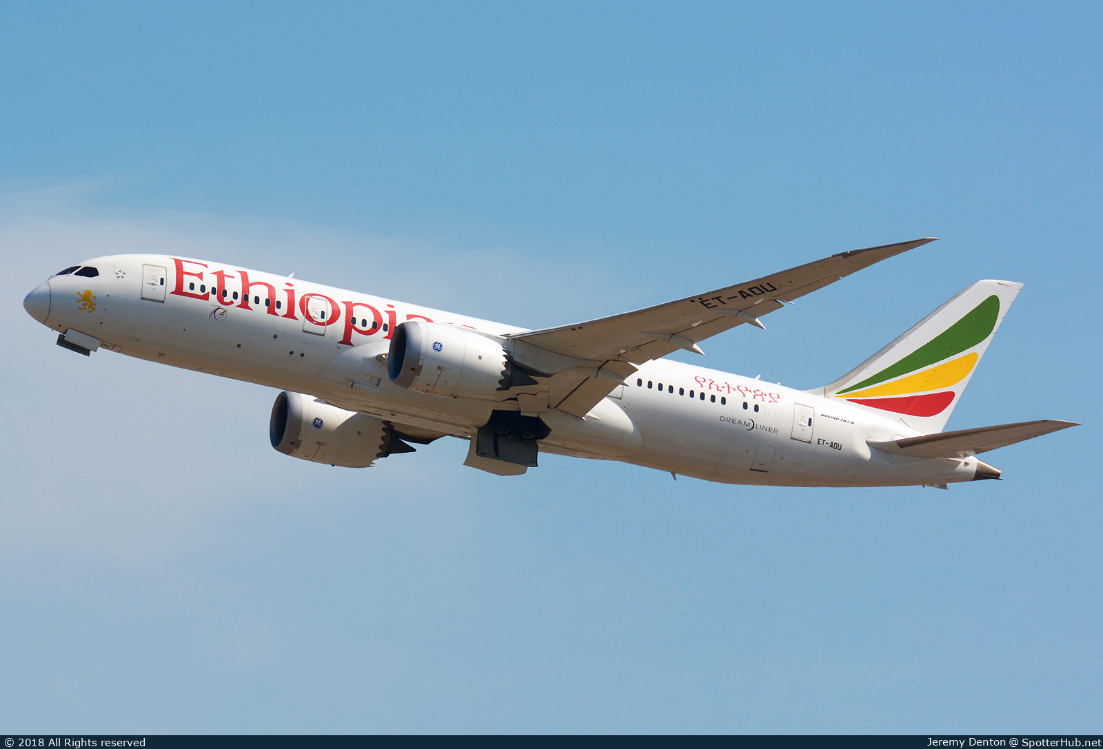Photo of ET-AOU - Boeing 787-8 Dreamliner operated by Ethiopian Airlines