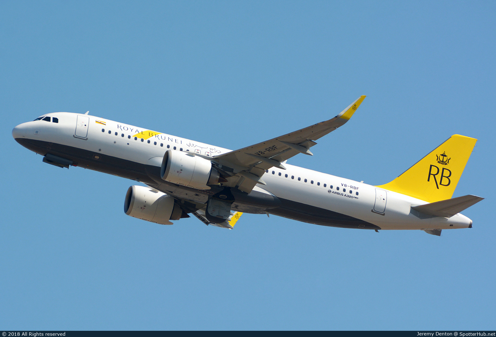 Photo of V8-RBF - Airbus A320-251N operated by Royal Brunei Airlines