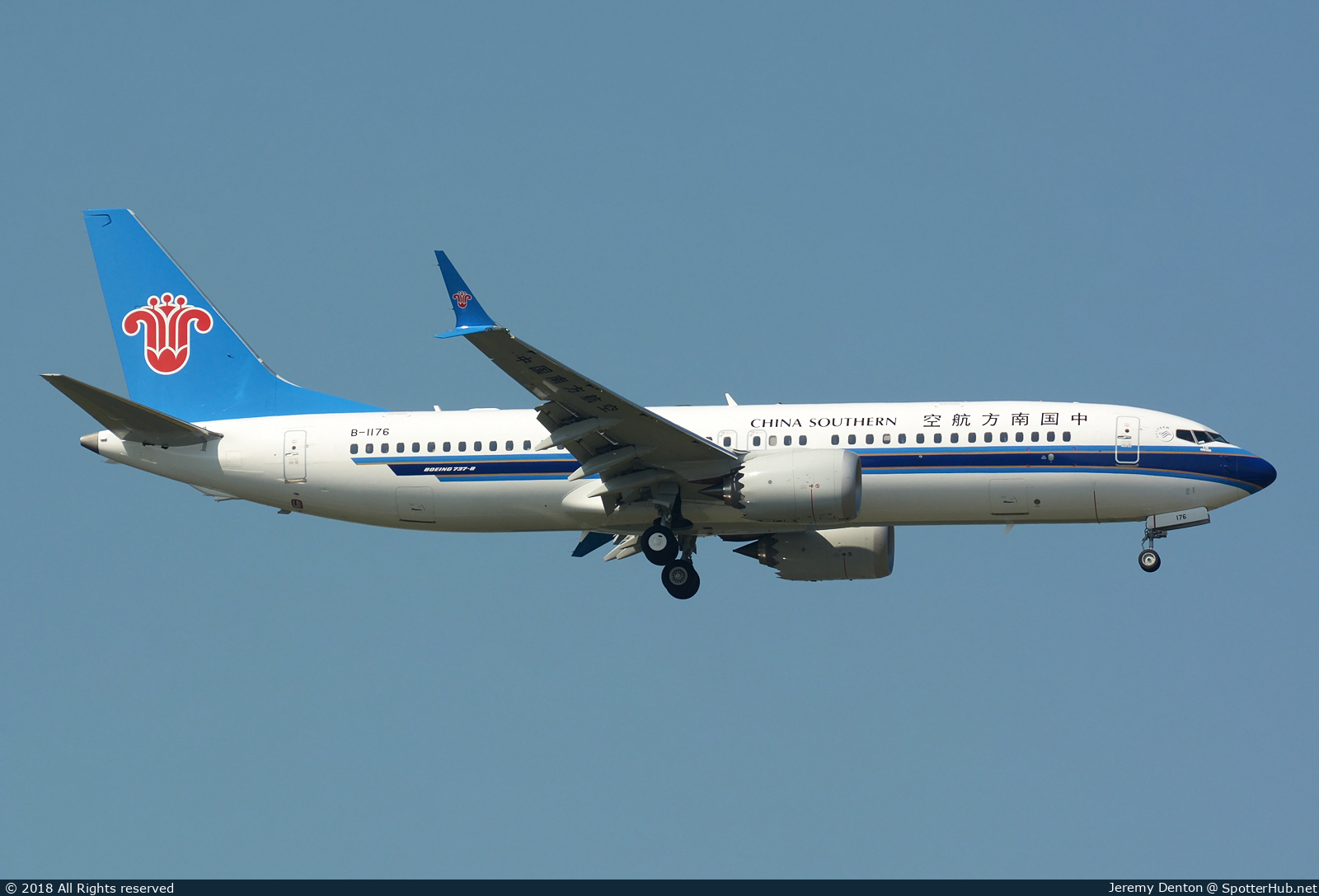 Photo of B-1176 - Boeing 737 MAX 8 operated by China Southern Airlines