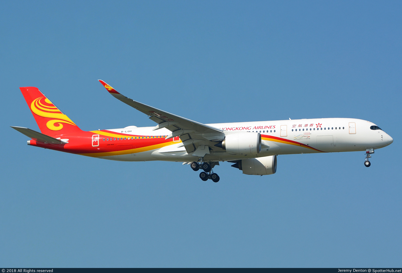 Photo of B-LGH - Airbus A350-941 operated by Hong Kong Airlines