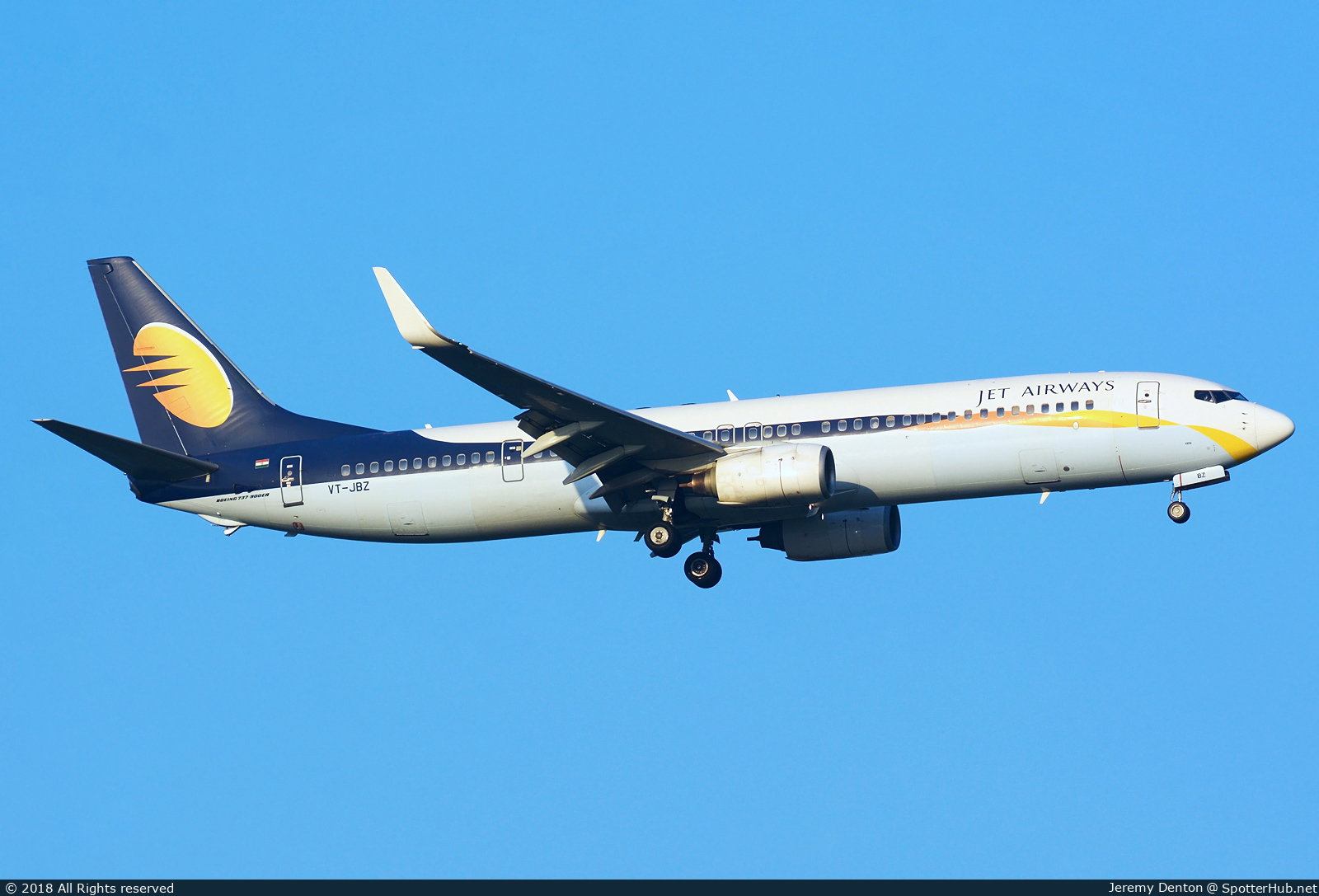 Photo of VT-JBZ - Boeing 737-96N(ER) operated by Jet Airways