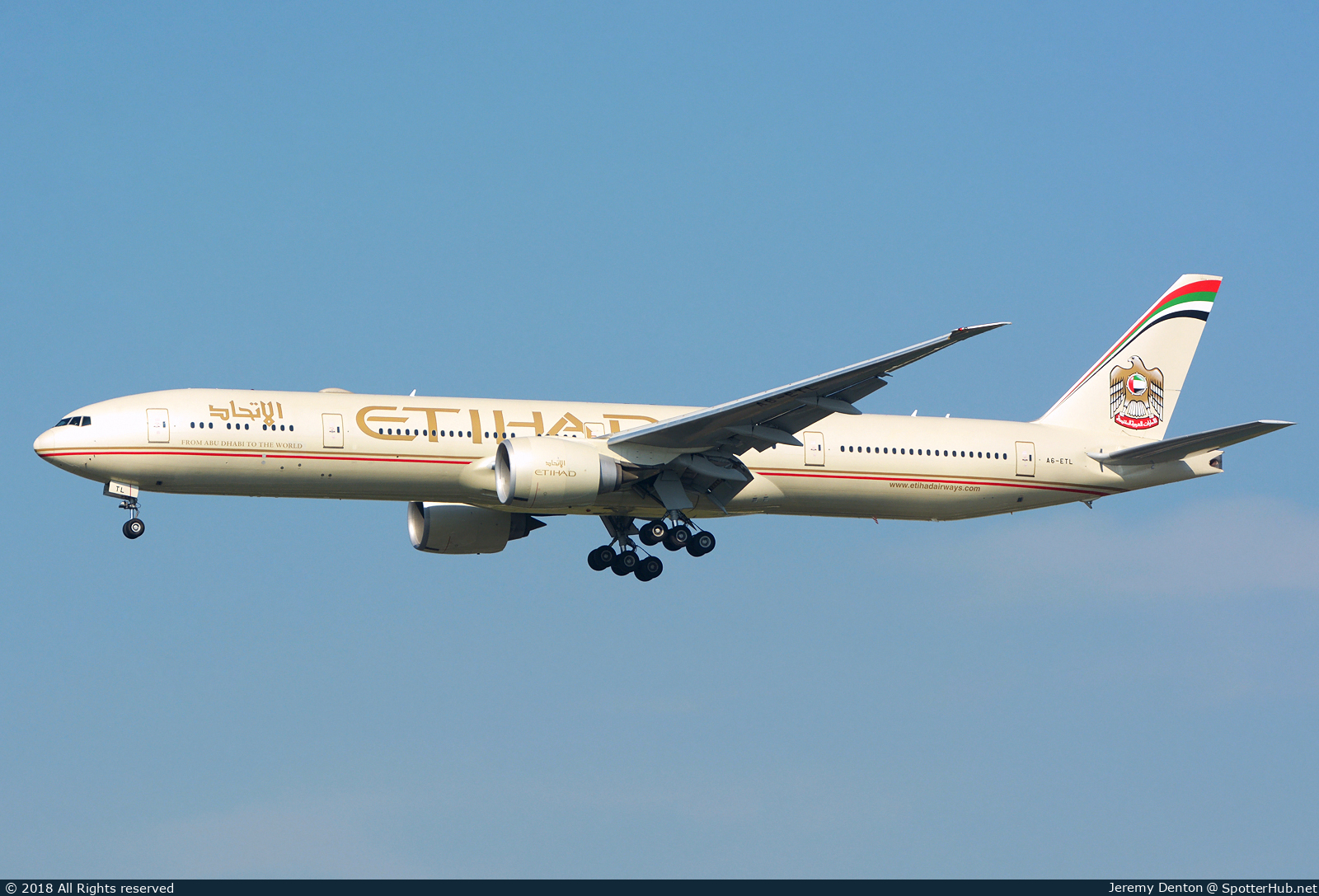 Photo of A6-ETL - Boeing 777-3FX(ER) operated by Etihad Airways