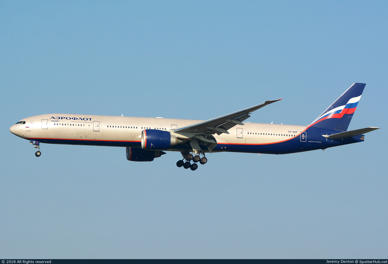 Photo of VP-BGF - Boeing 777-3M0(ER) operated by Aeroflot
