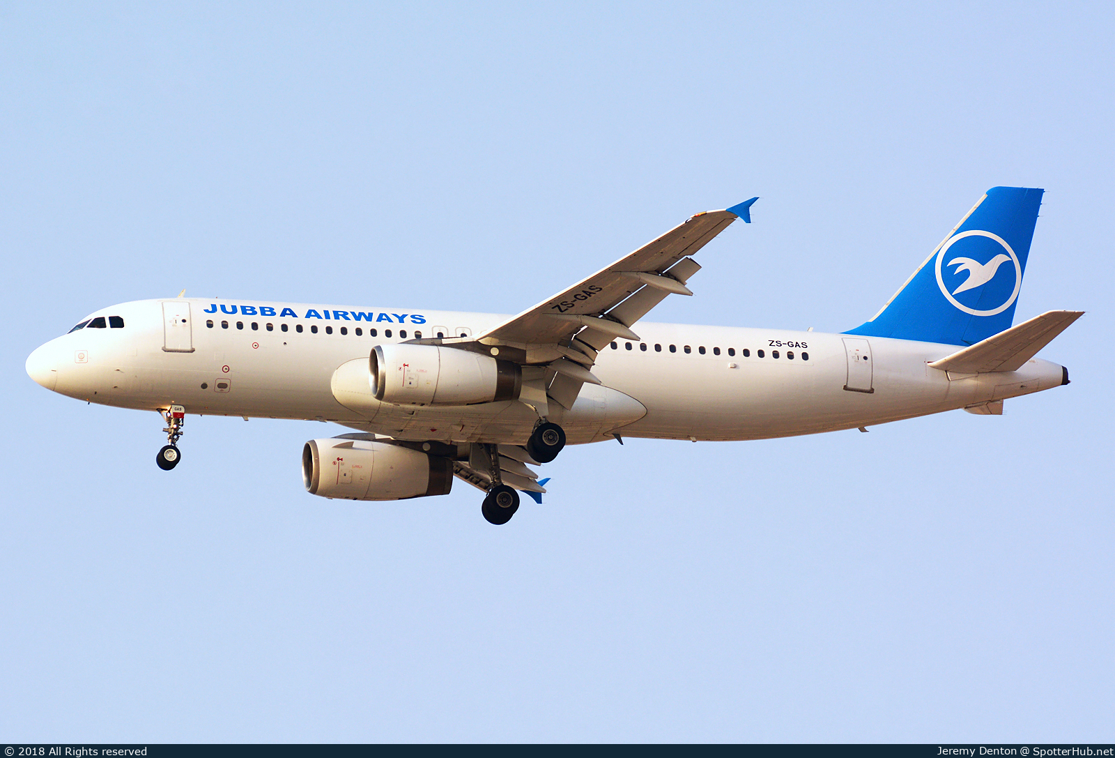 Photo of ZS-GAS - Airbus A320-231 operated by Jubba Airways (opb Global Aviation)