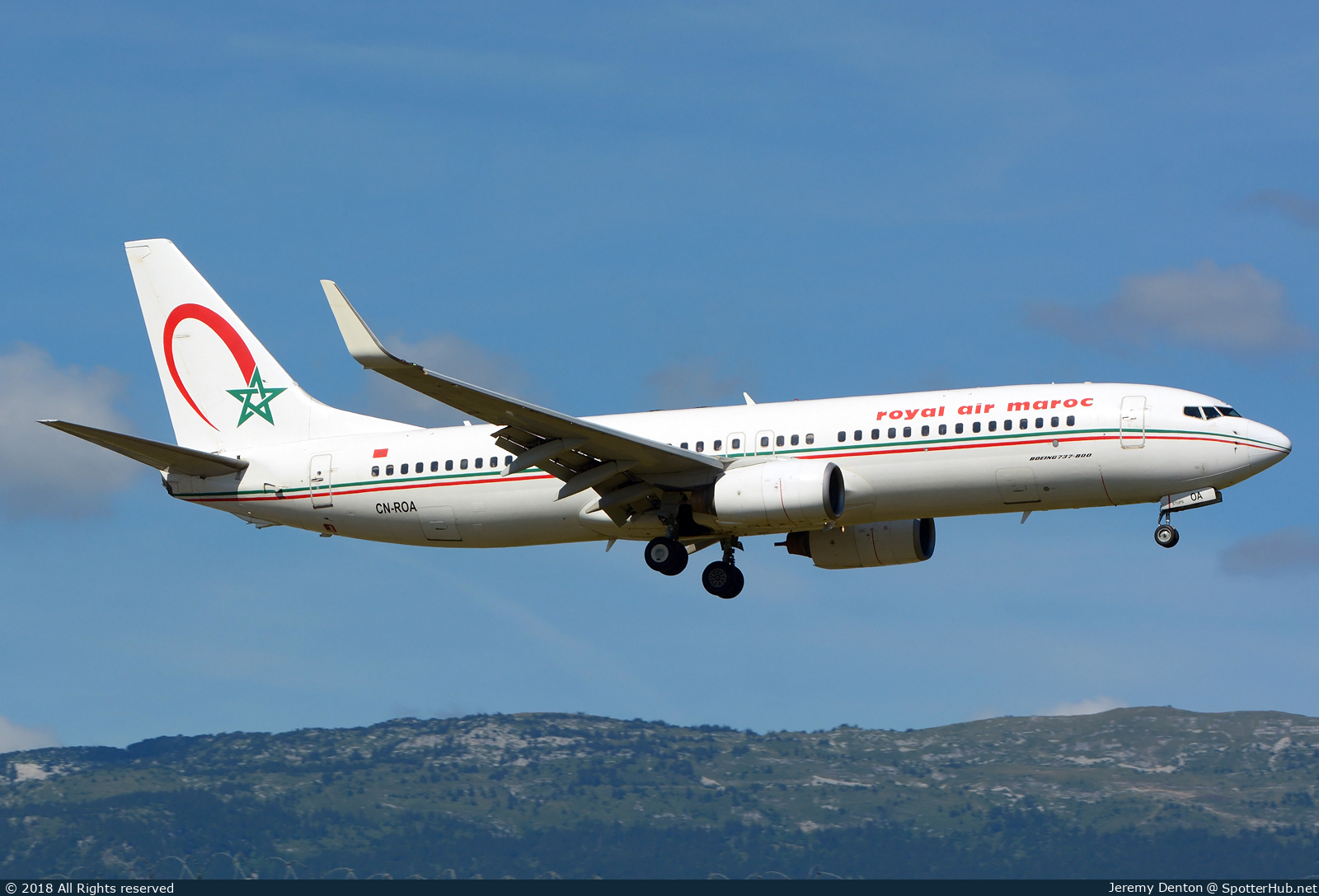 Photo of CN-ROA - Boeing 737-8B6 operated by Royal Air Maroc