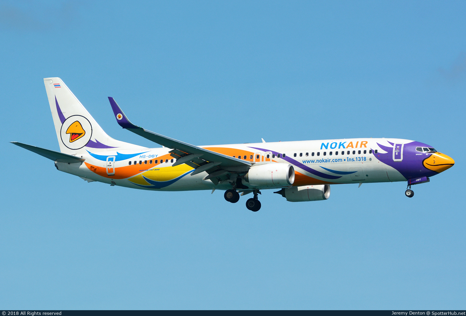 Photo of HS-DBY - Boeing 737-88L operated by Nok Air