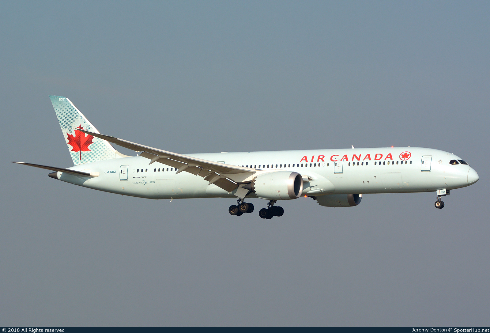Photo of C-FGDZ - Boeing 787-9 Dreamliner operated by Air Canada