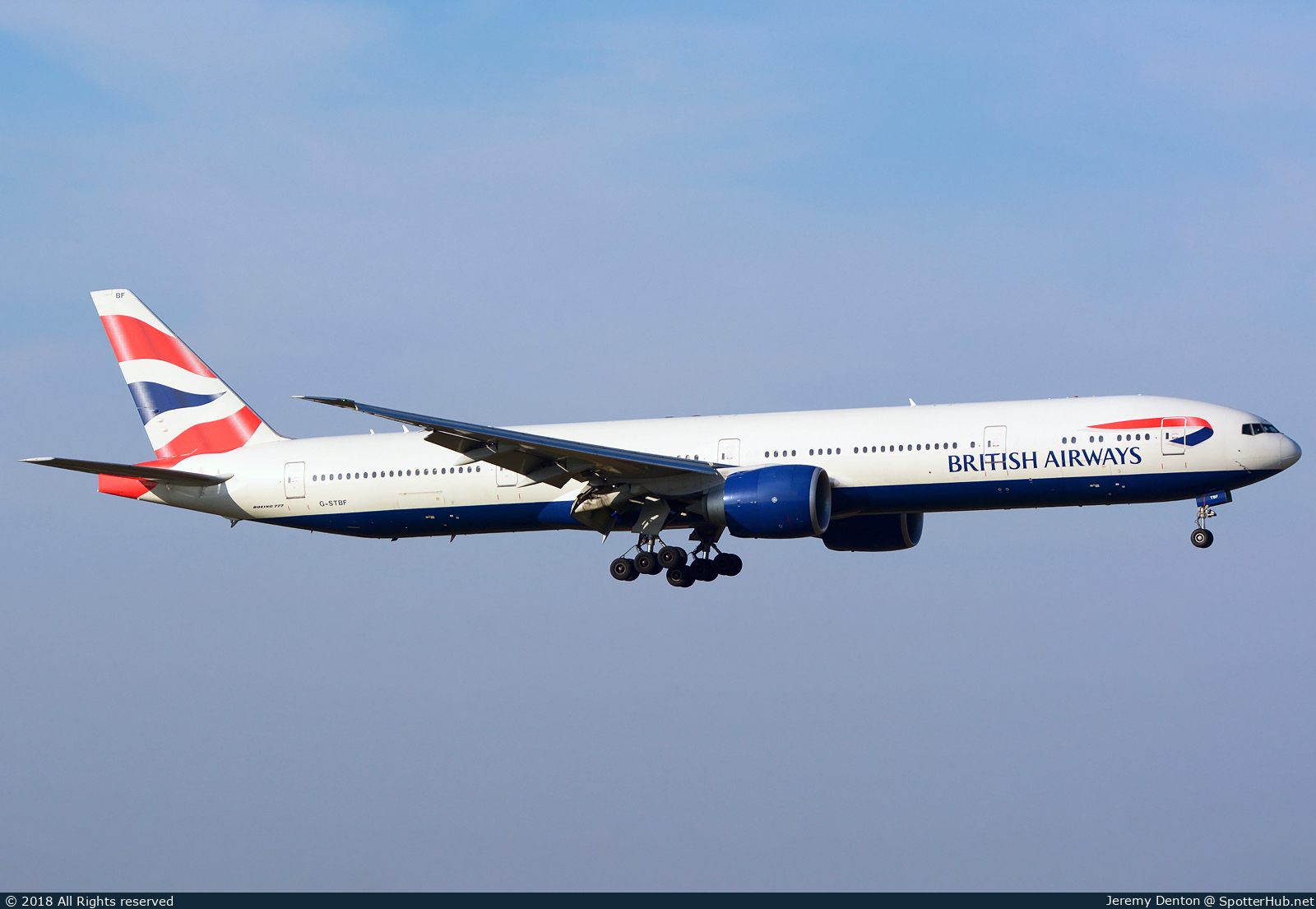 Photo of G-STBF - Boeing 777-336(ER) operated by British Airways