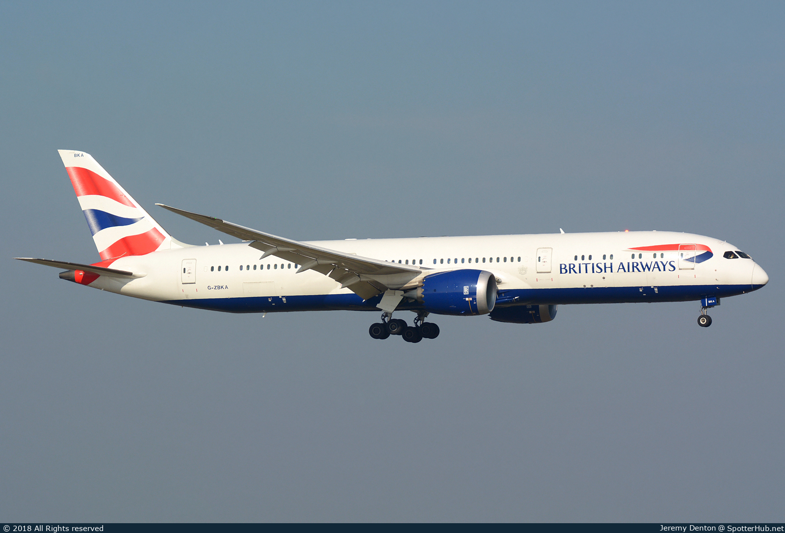 Photo of G-ZBKA - Boeing 787-9 Dreamliner operated by British Airways