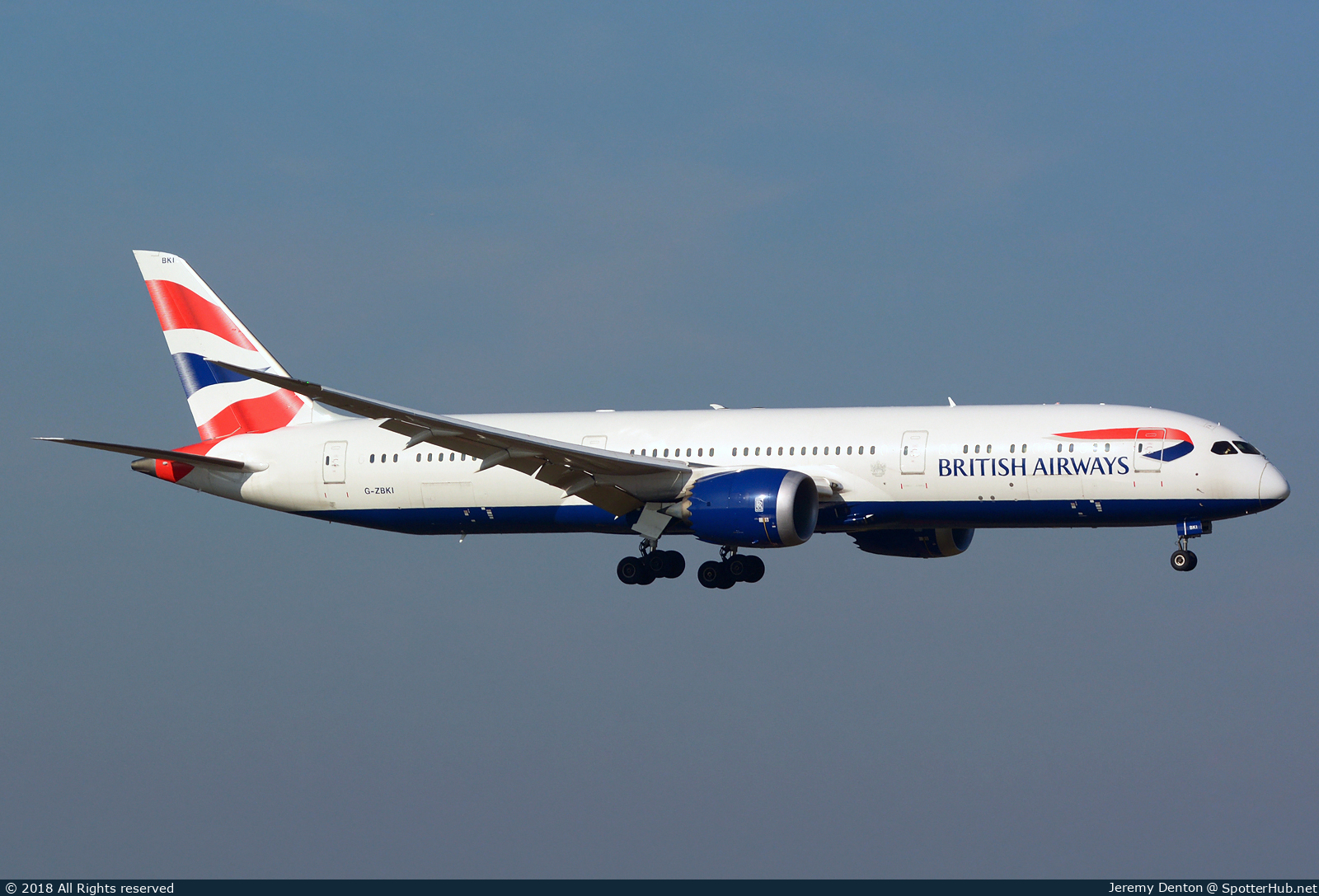 Photo of G-ZBKI - Boeing 787-9 Dreamliner operated by British Airways