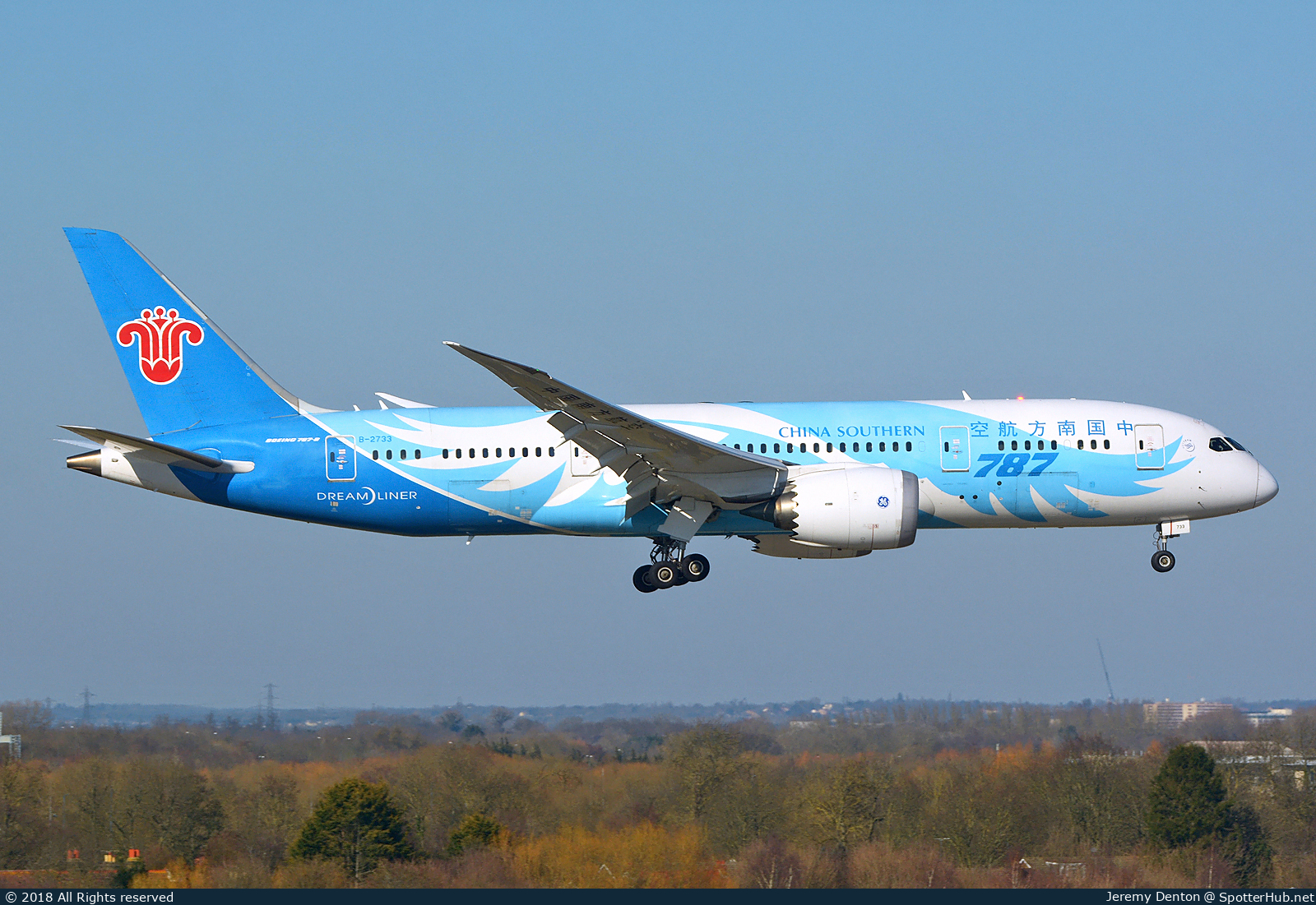Photo of B-2733 - Boeing 787-8 Dreamliner operated by China Southern Airlines