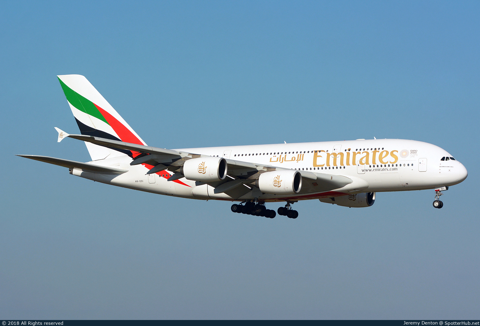 Photo of A6-EDI - Airbus A380-861 operated by Emirates