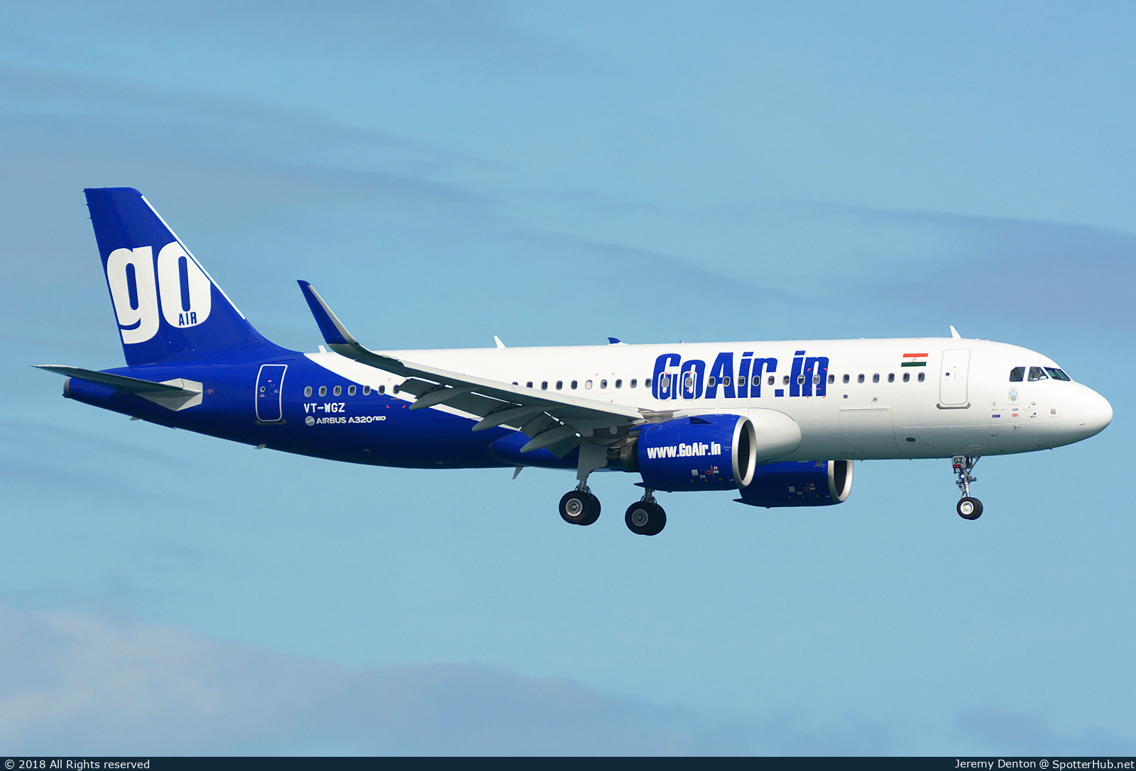 Photo of VT-WGZ - Airbus A320-271N operated by Go Air