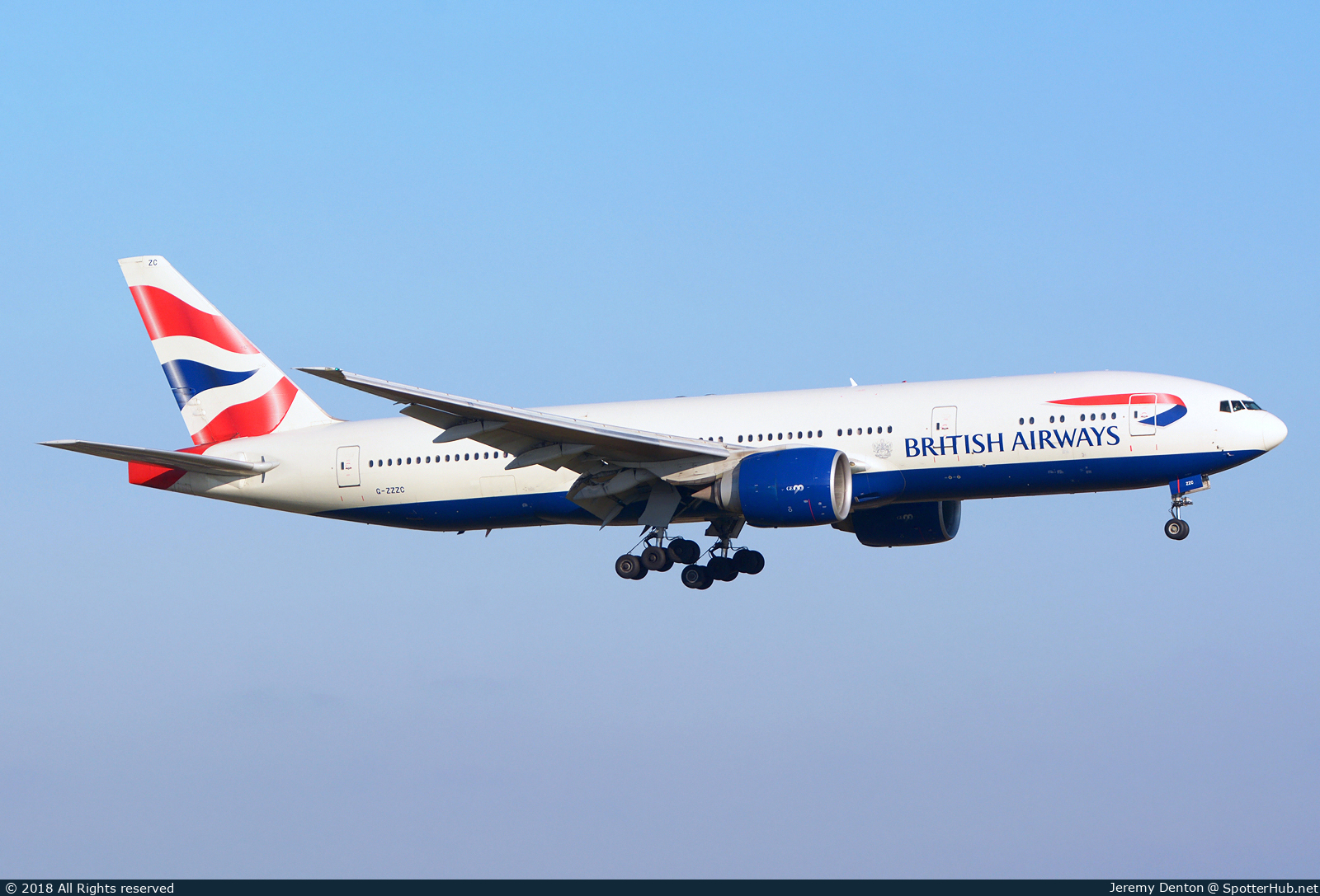 Photo of G-ZZZC - Boeing 777-236 operated by British Airways