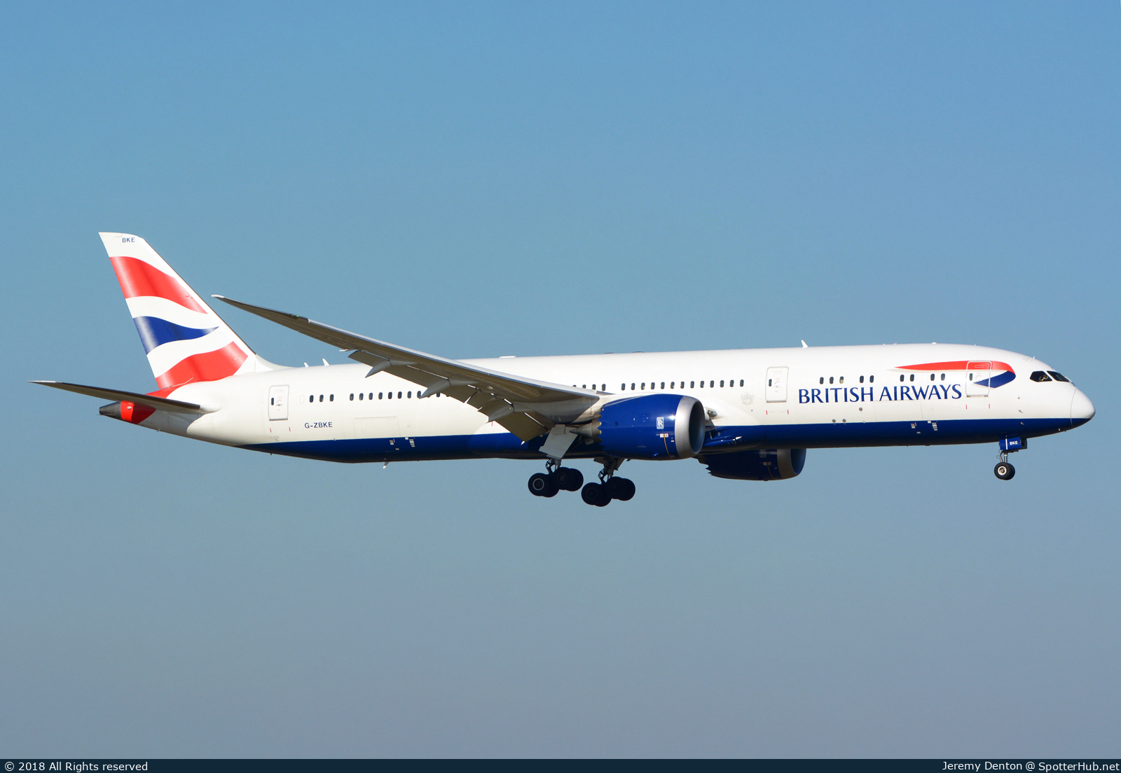 Photo of G-ZBKE - Boeing 787-9 Dreamliner operated by British Airways
