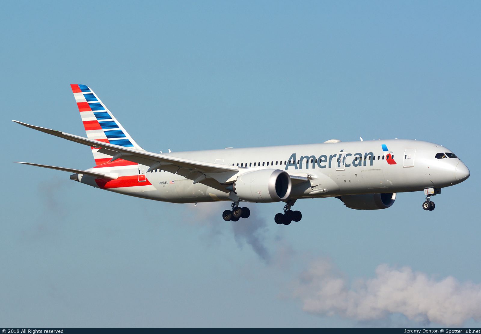 Photo of N818AL - Boeing 787-8 Dreamliner operated by American Airlines