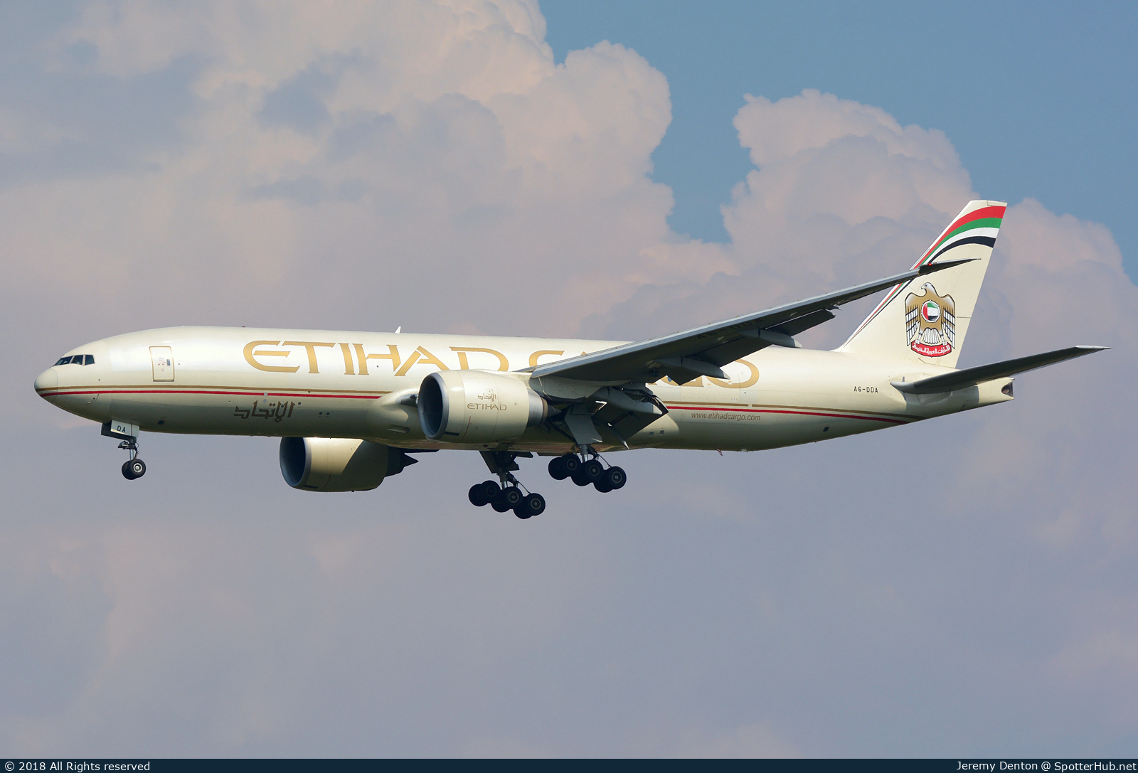 Photo of A6-DDA - Boeing 777-FFX operated by Etihad Cargo