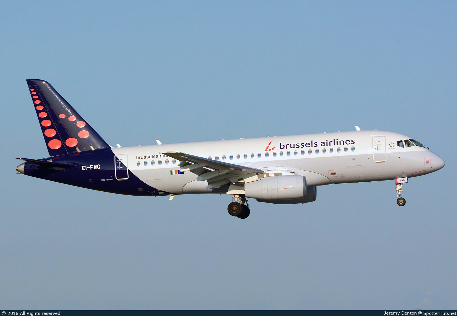 Photo of EI-FWG - Sukhoi Superjet 100-95B operated by Brussels Airlines (opb CityJet)