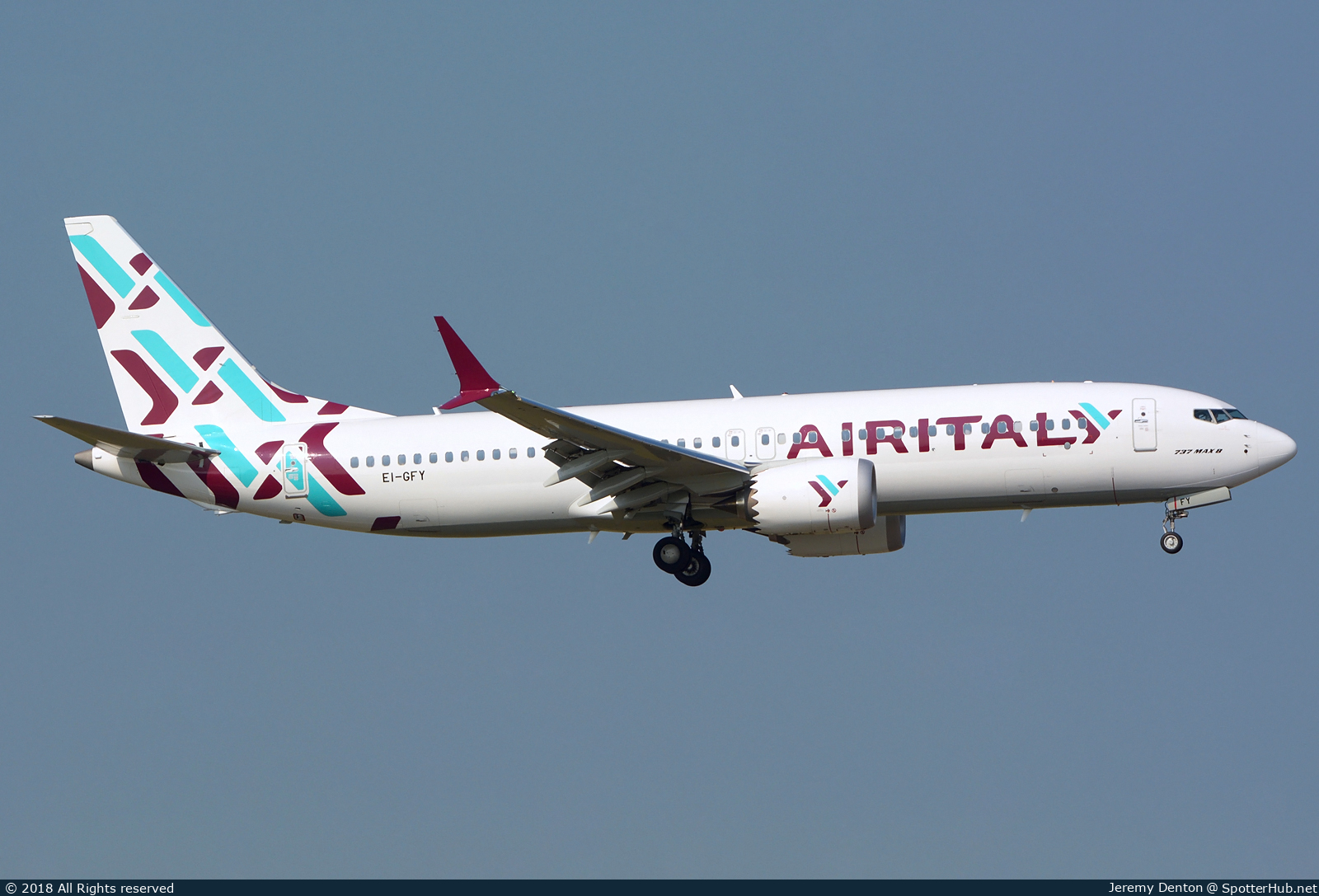 Photo of EI-GFY - Boeing 737 MAX 8 operated by Air Italy