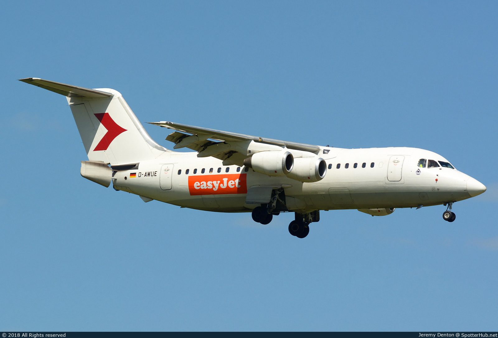 Photo of D-AWUE - British Aerospace 146-200 operated by easyJet (opb WDL Aviation)