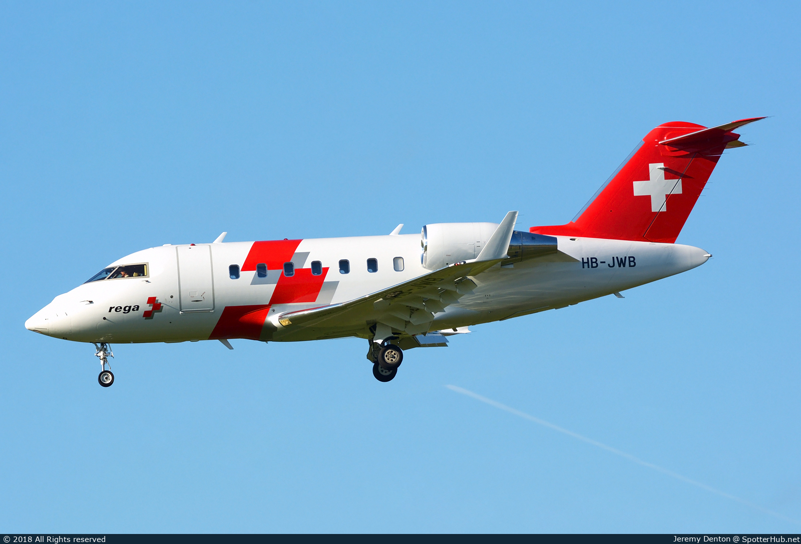 Photo of HB-JWB - Bombardier Challenger 650 operated by Rega Swiss Air-Rescue