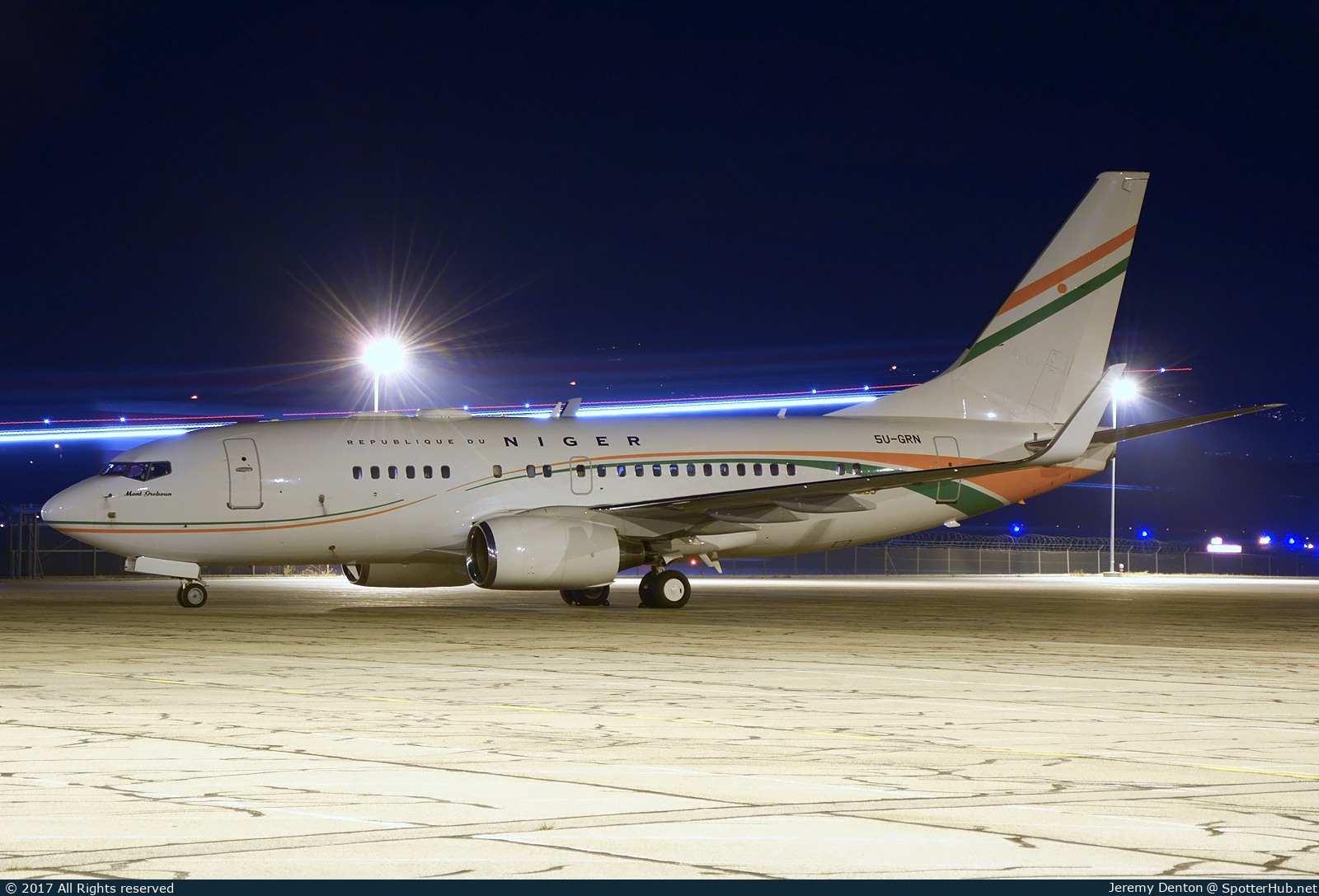 Photo of 5U-GRN - Boeing 737-75U(BBJ) operated by Government of Niger