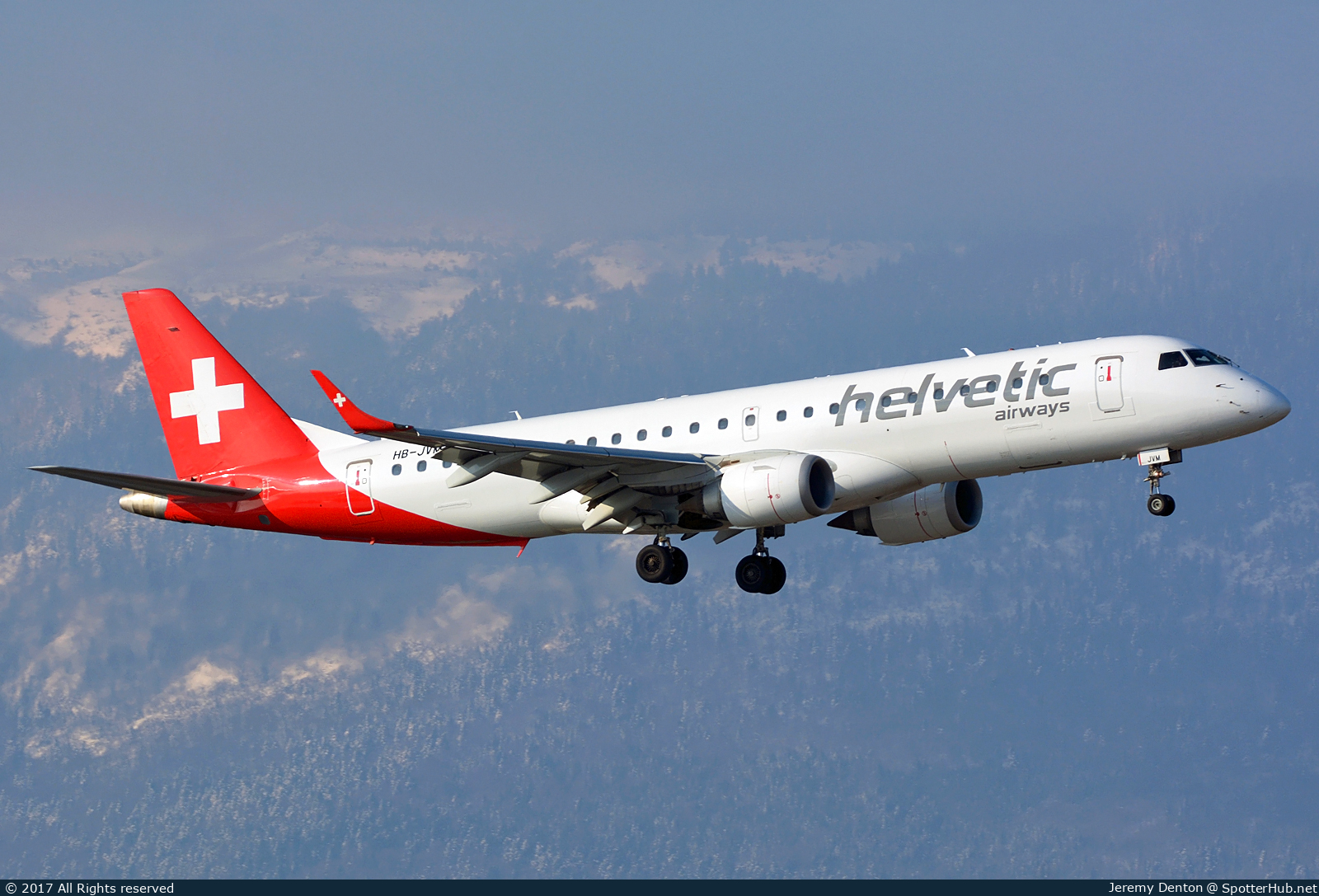 Photo of HB-JVM - Embraer ERJ-190LR operated by Helvetic Airways