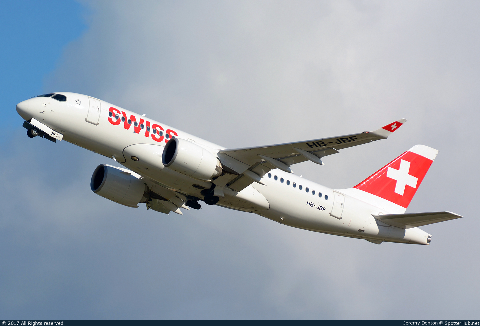 Photo of HB-JBF - Airbus A220-100 operated by Swiss International Air Lines