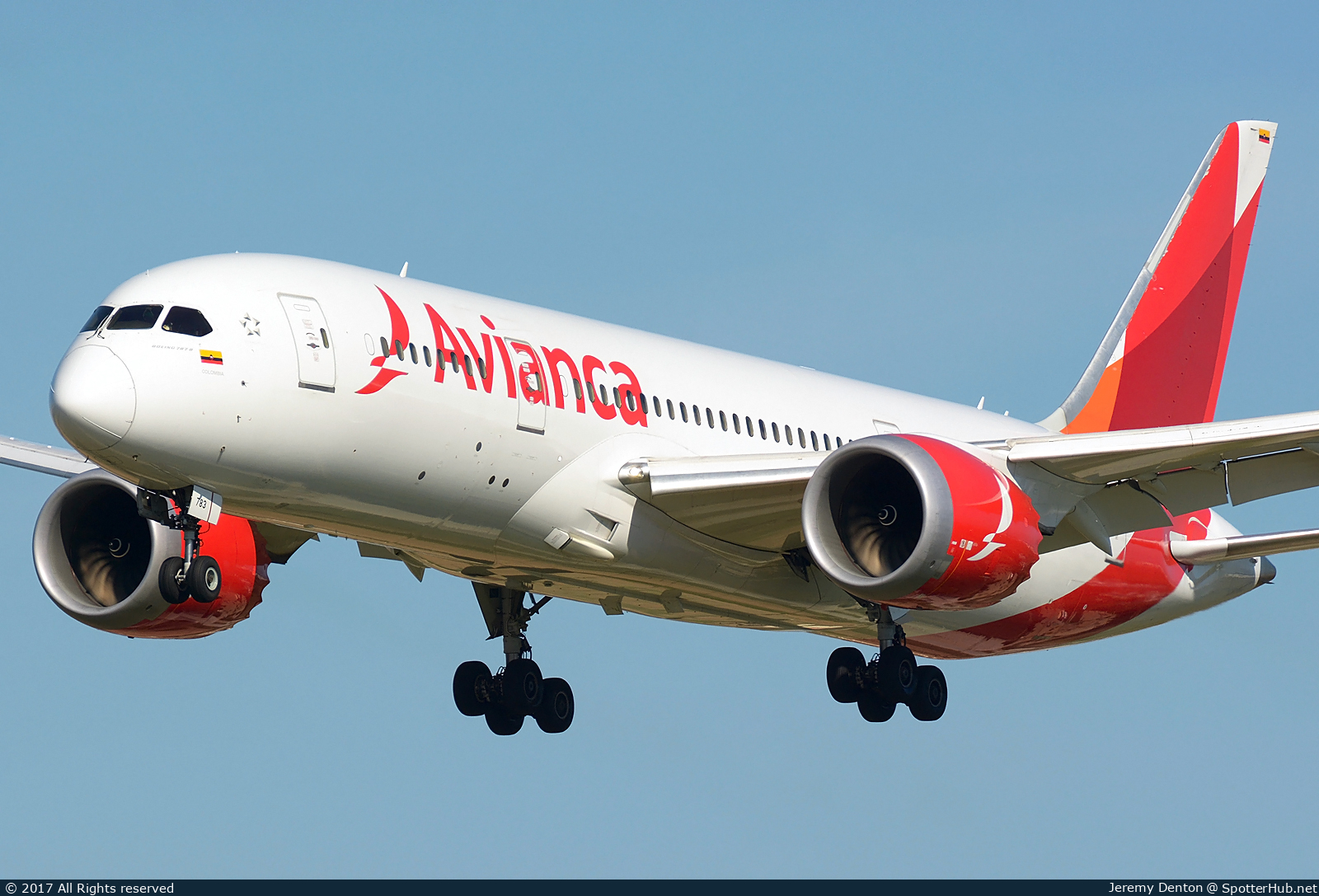 Photo of N783AV - Boeing 787-8 Dreamliner operated by Avianca