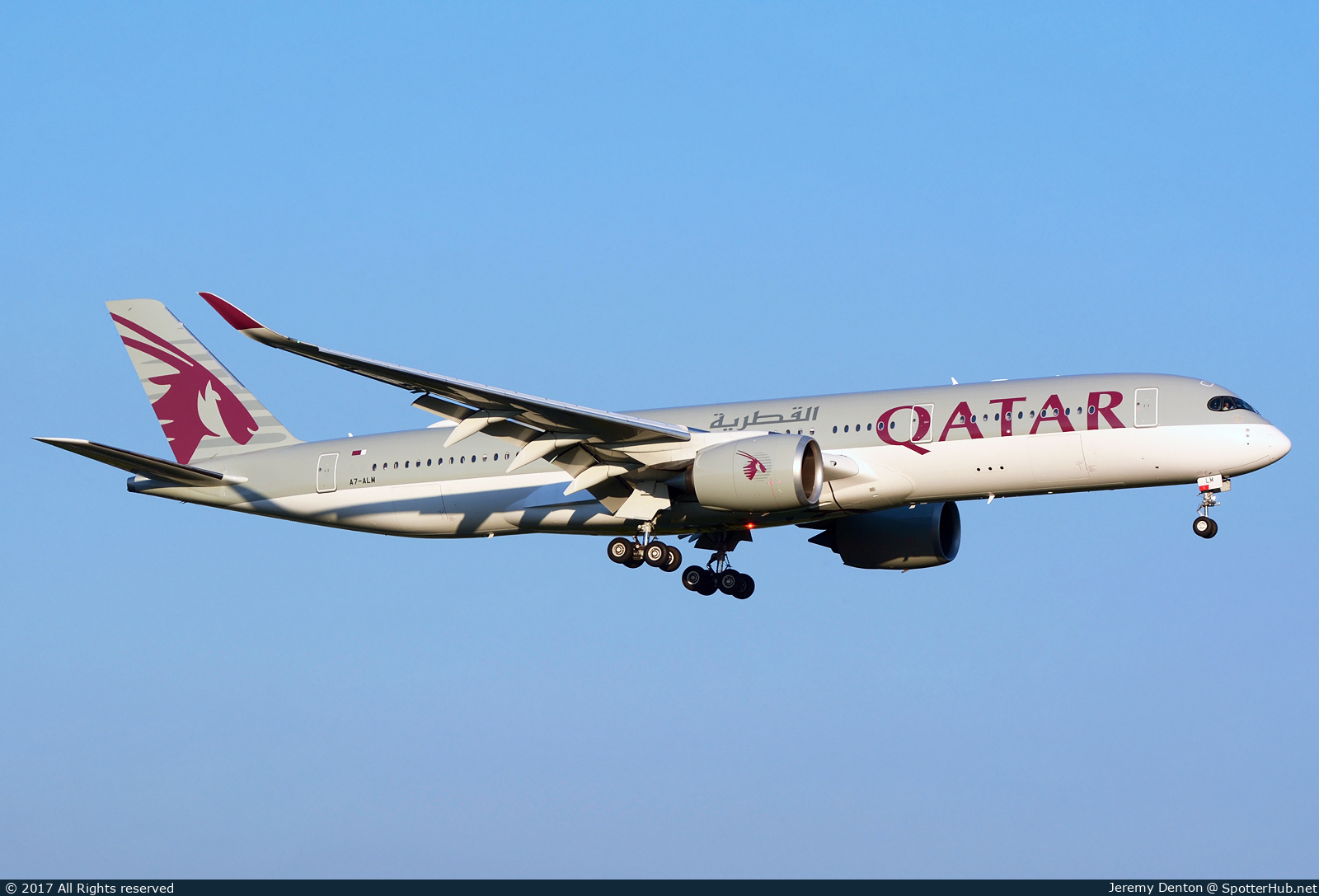 Photo of A7-ALM - Airbus A350-941 operated by Qatar Airways