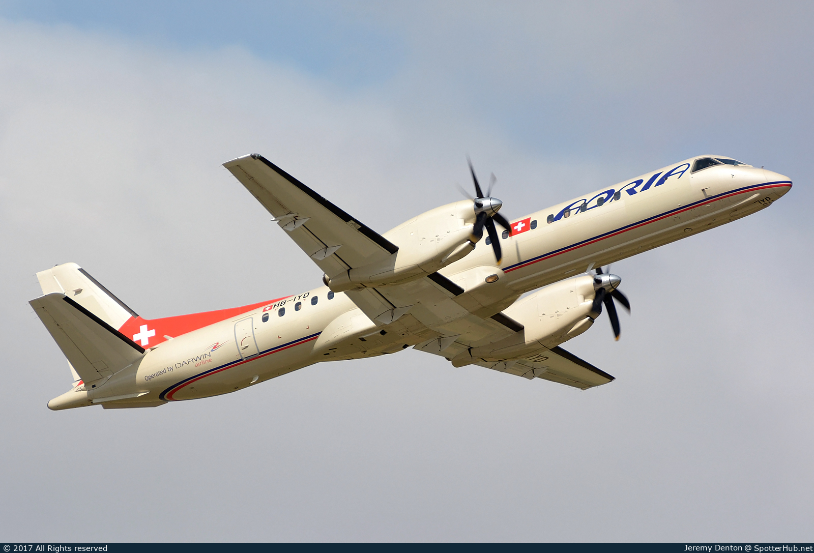 Photo of HB-IYD - Saab 2000 operated by Adria Airways Switzerland (opb Darwin Airline)