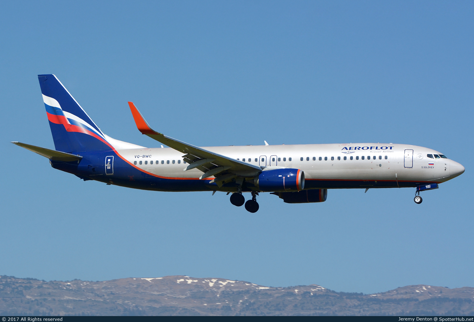 Photo of VQ-BWC - Boeing 737-8LJ operated by Aeroflot