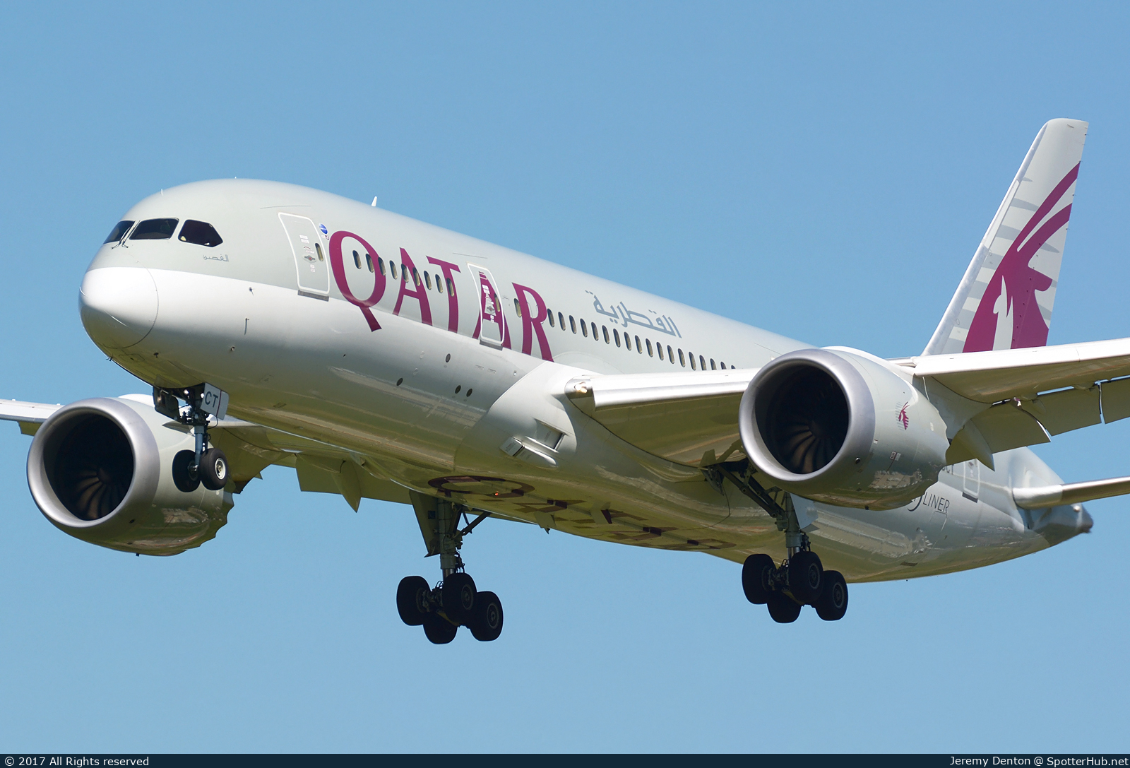 Photo of A7-BCT - Boeing 787-8 Dreamliner operated by Qatar Airways