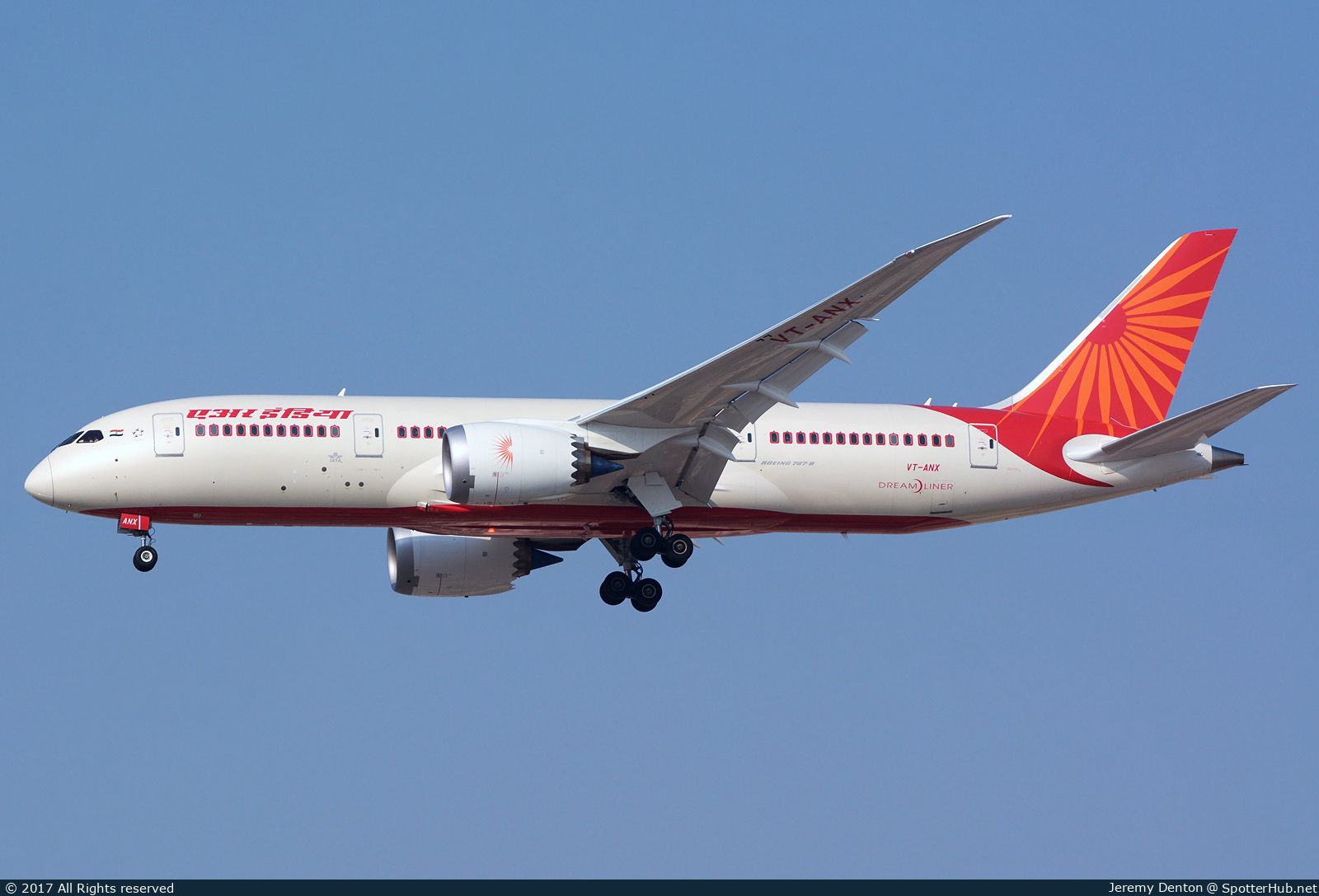 Photo of VT-ANX - Boeing 787-8 Dreamliner operated by Air India