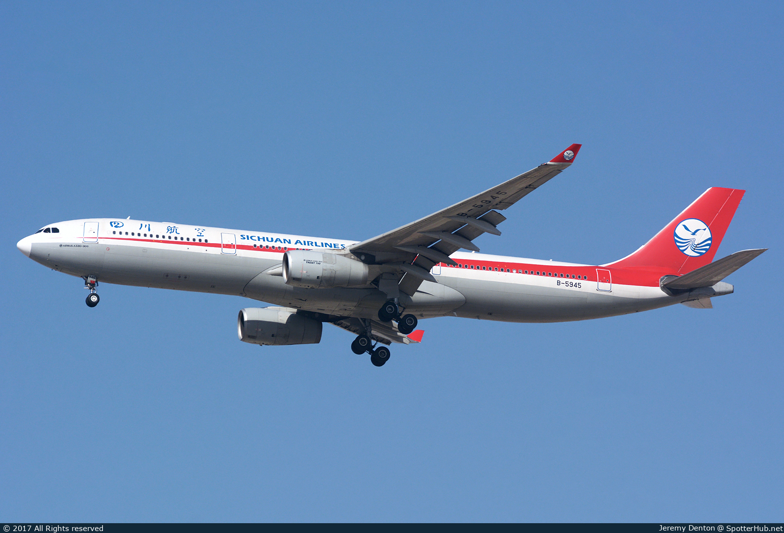 Photo of B-5945 - Airbus A330-343 operated by Sichuan Airlines
