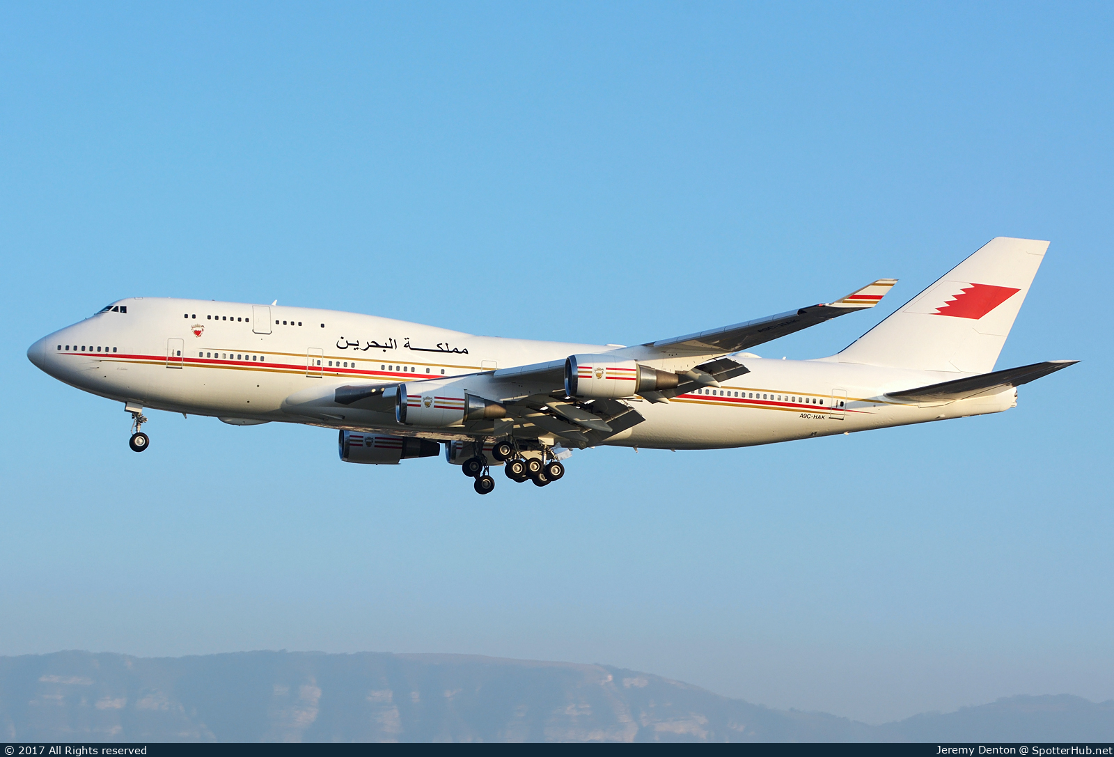 Photo of A9C-HAK - Boeing 747-4F6 operated by Bahrain Royal Flight