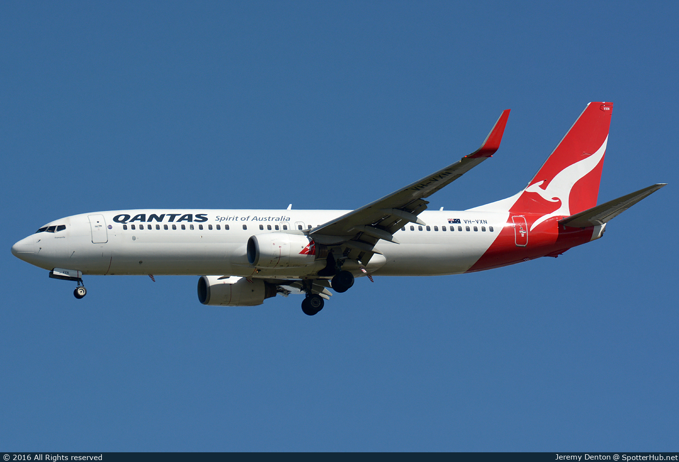 Photo of VH-VXN - Boeing 737-838 operated by Qantas