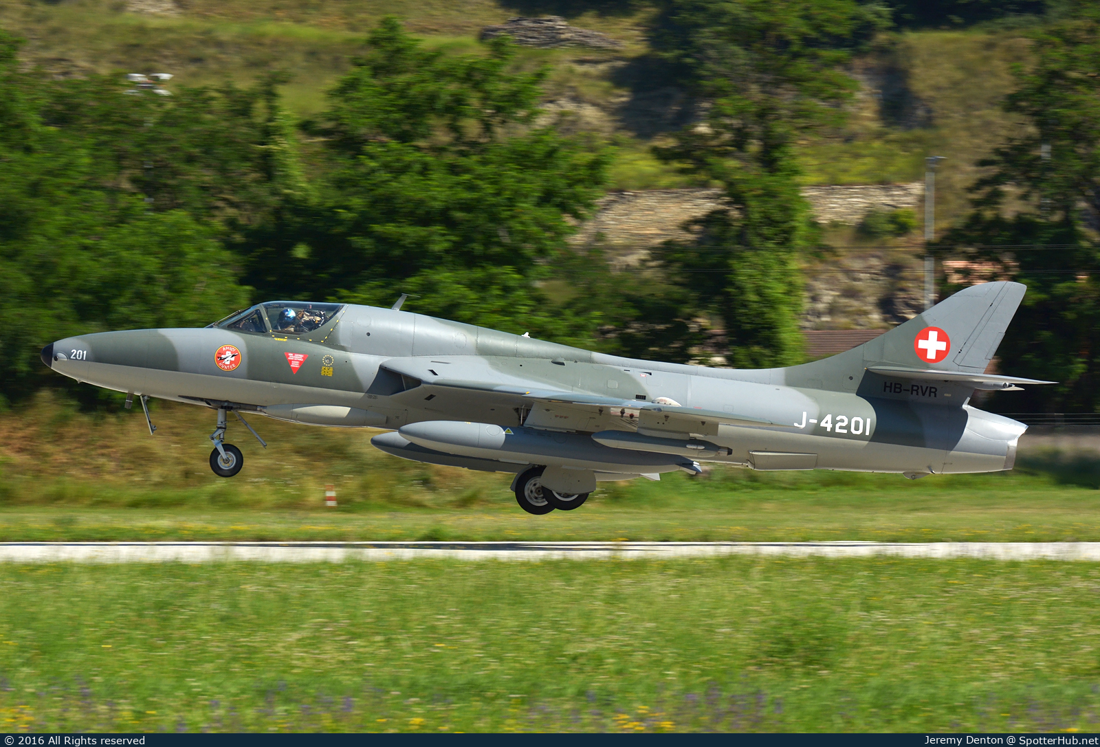 Photo of J-4201 - Hawker Hunter T.68 operated by Swiss Air Force