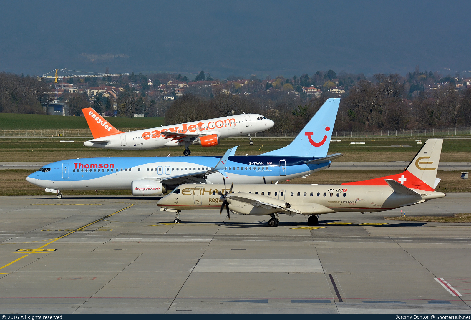 Photo of HB-IZJ - Saab 2000 operated by Etihad Regional (opb Darwin Airline)