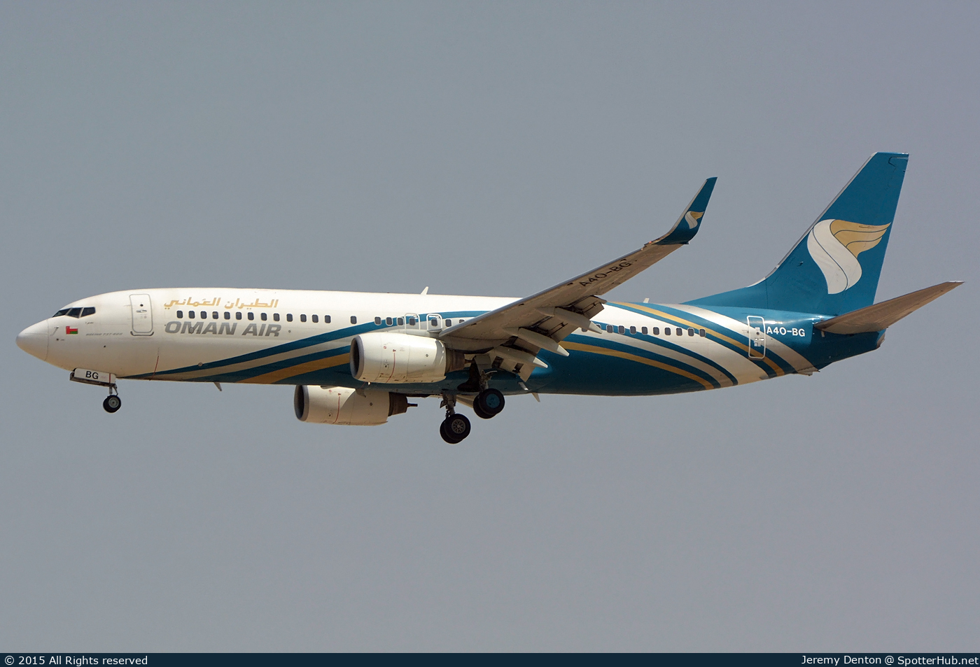 Photo of A4O-BG - Boeing 737-8FZ operated by Oman Air