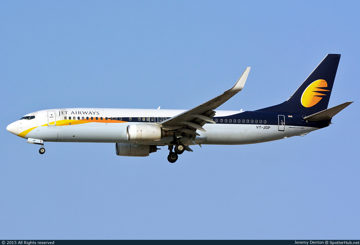 Photo of VT-JGP - Boeing 737-85R operated by Jet Airways