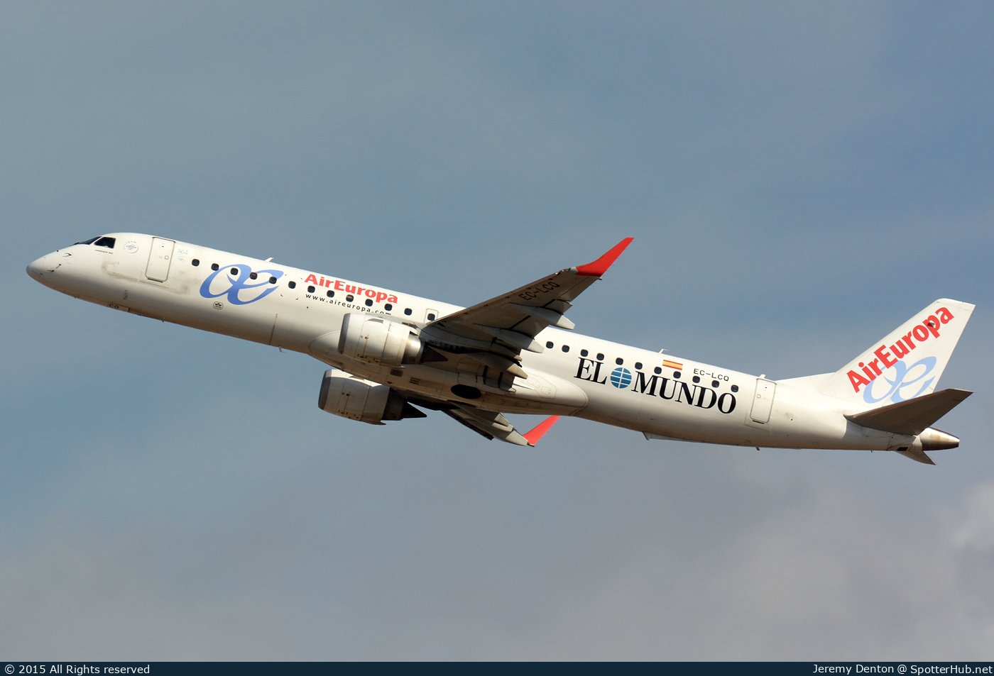 Photo of EC-LCQ - Embraer ERJ-195LR operated by Air Europa