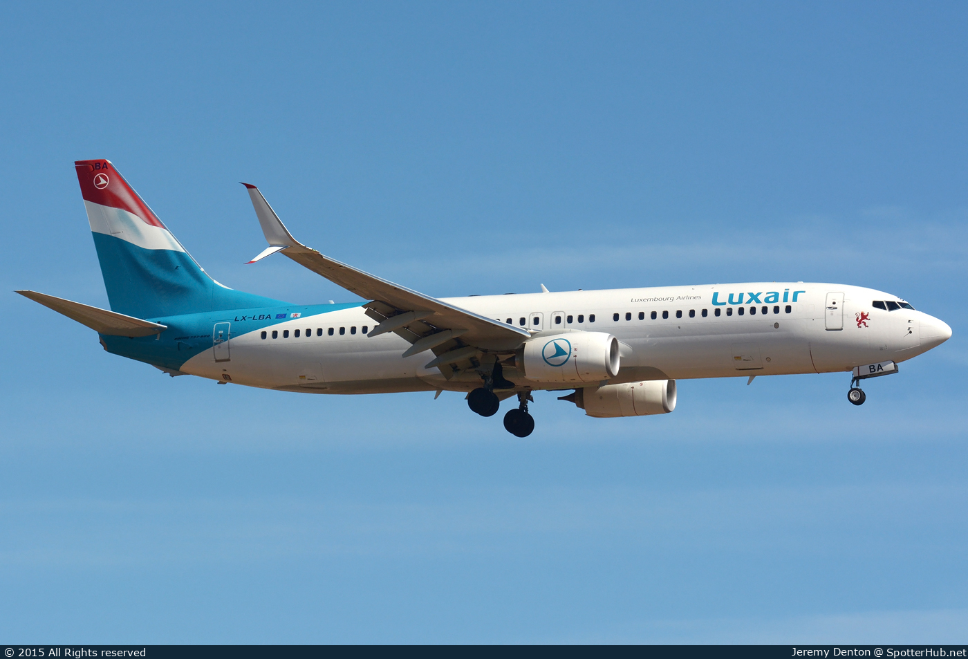 Photo of LX-LBA - Boeing 737-8C9 operated by Luxair