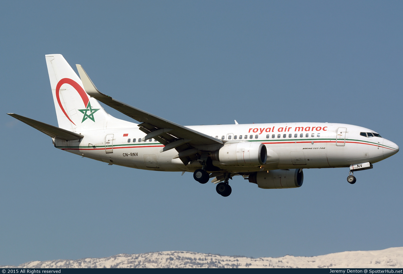 Photo of CN-RNV - Boeing 737-7B6 operated by Royal Air Maroc