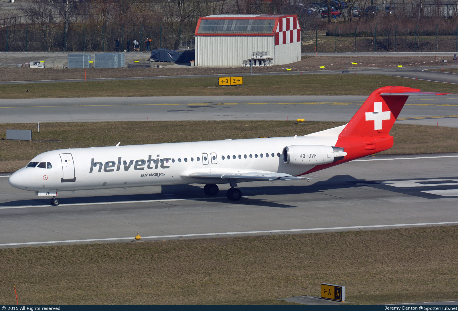 Photo of HB-JVF - Fokker 100 operated by Helvetic Airways