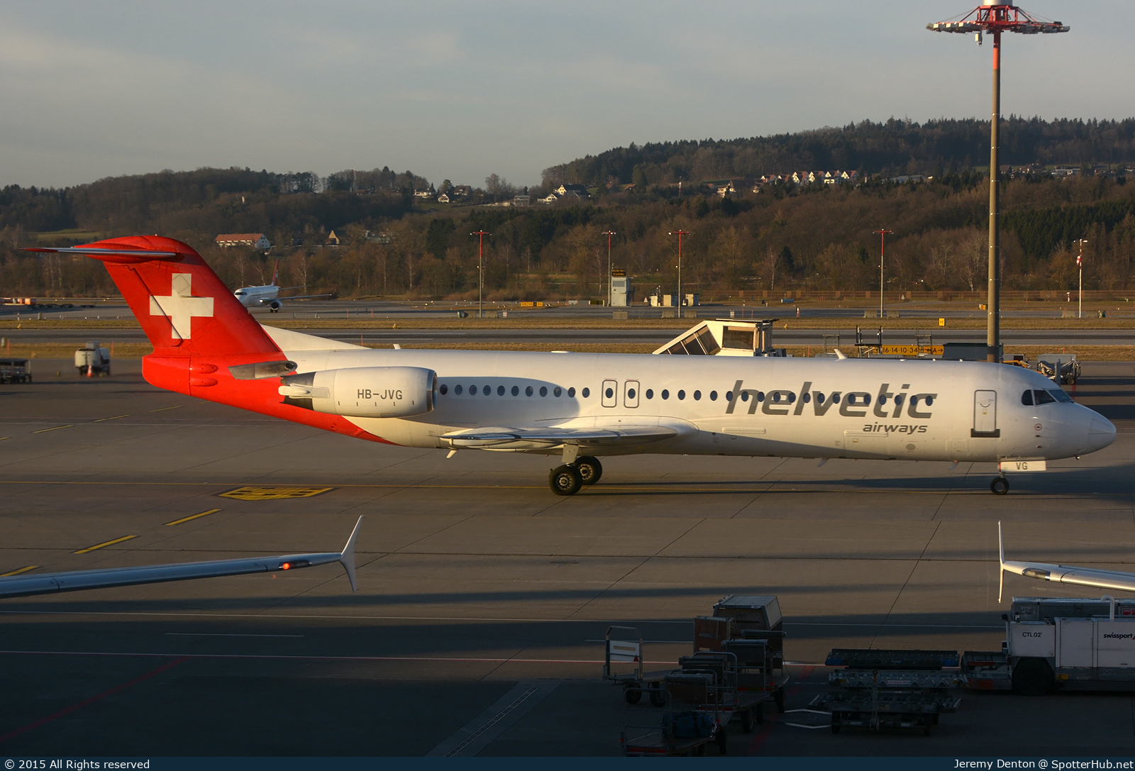 Photo of HB-JVG - Fokker 100 operated by Helvetic Airways