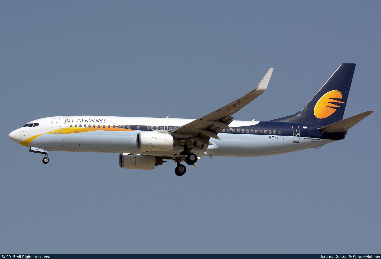Photo of VT-JGT - Boeing 737-85R operated by Jet Airways